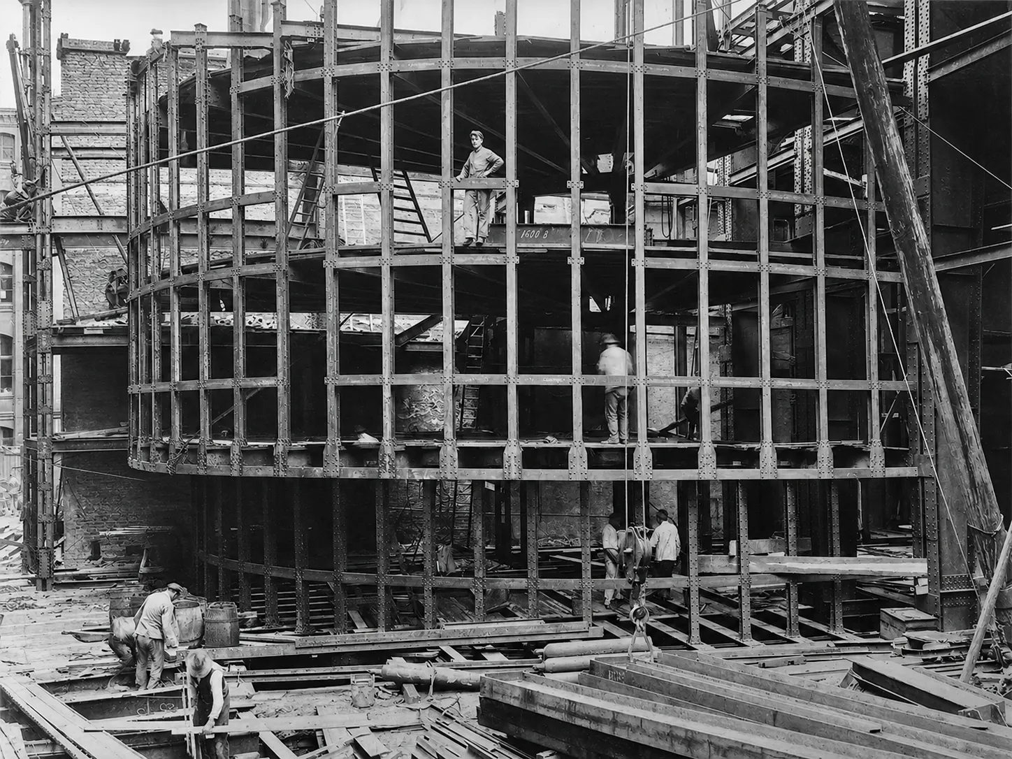 Historische Aufnahme Baustelle Mauerstraße vom August 1927