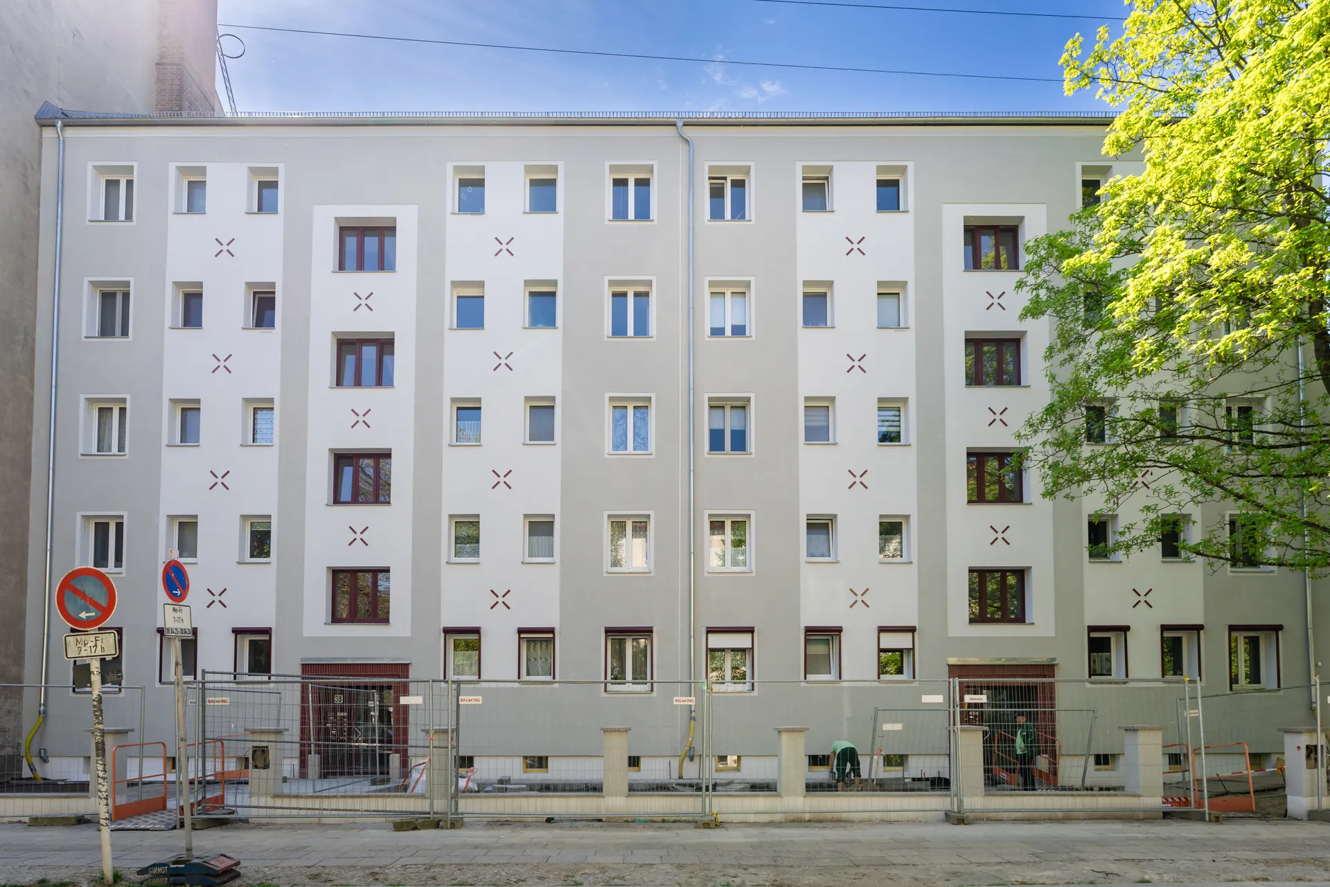 Sanierte Fassade der Baumbachstraße 8,9 Eschengraben 36, 38, 13189 Berlin