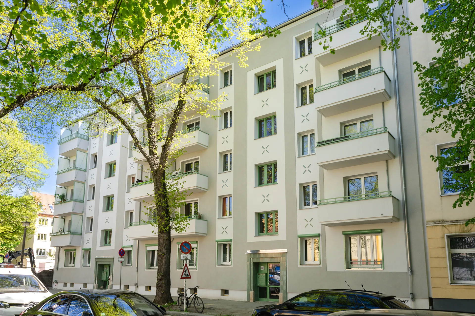Sanierte Fassade der Baumbachstraße 8,9 Eschengraben 36, 38, 13189 Berlin