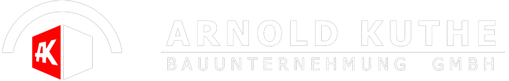 Logo weiss von Arnold Kuthe Bauunternehmung in Berlin